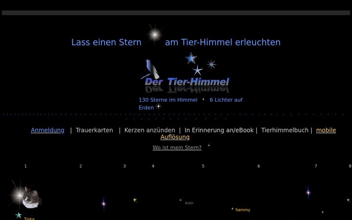 Skærmbillede af der-tier-himmel.de