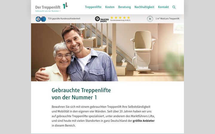 Skærmbillede af der-treppenlift.de