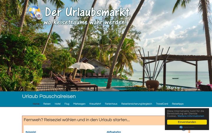 Skærmbillede af der-urlaubsmarkt.de