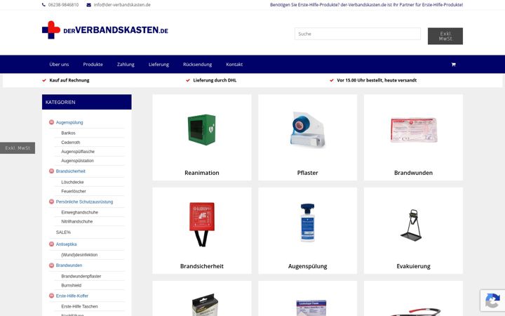 Skærmbillede af der-verbandskasten.de