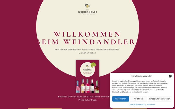 Snimka zaslona za der-weindandler.de