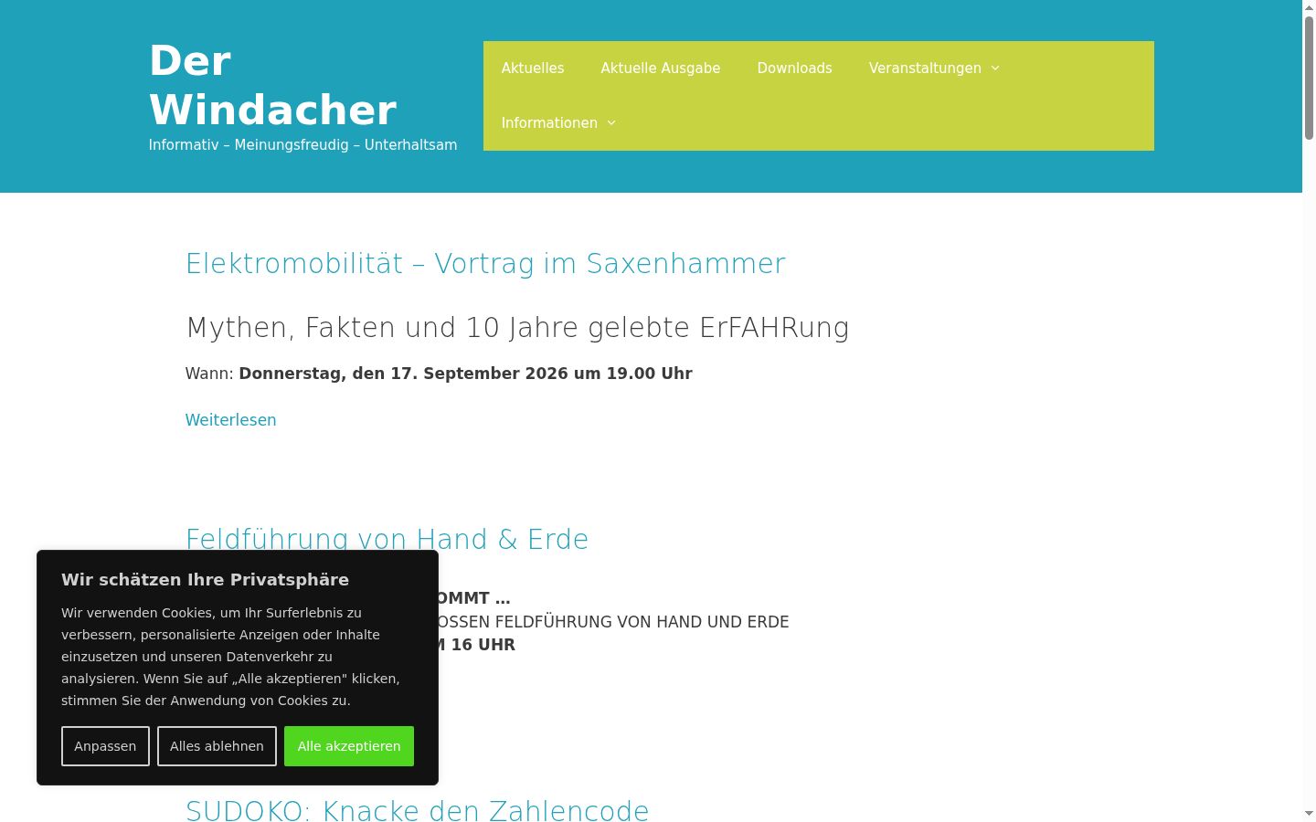 Screenshot van de toestemmingsbanner zoals getoond vóór enige interactie