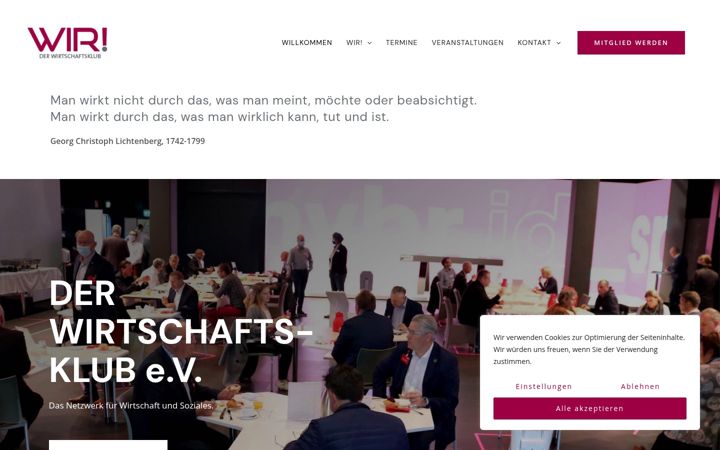 Snimka zaslona za der-wirtschaftsklub.de