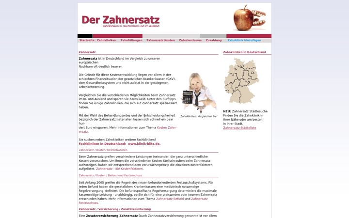 Skjermbilde av der-zahnersatz.de
