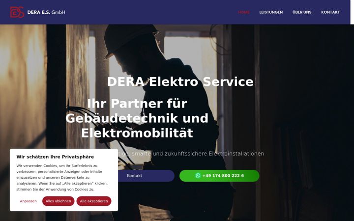 Skjermbilde av dera-gmbh.de