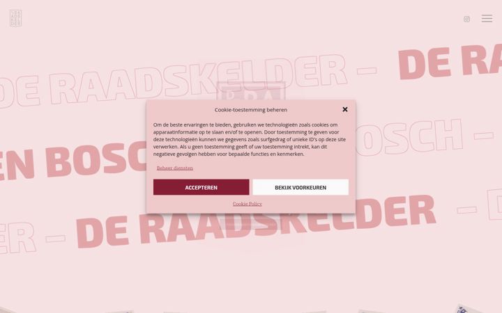 Screenshot of deraadskelder.nl