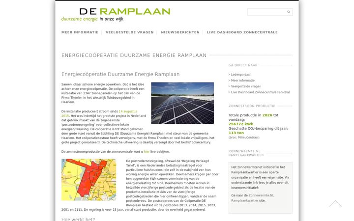 Screenshot of deramplaan.nl