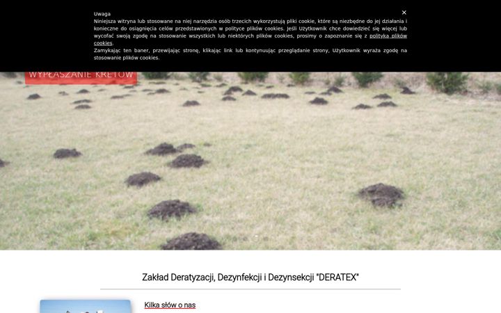 Ekrano kopija deratex.com.pl
