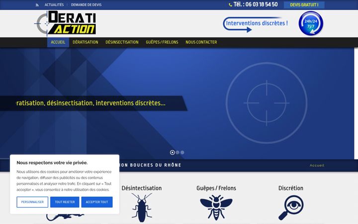 Screenshot di derati-action.fr