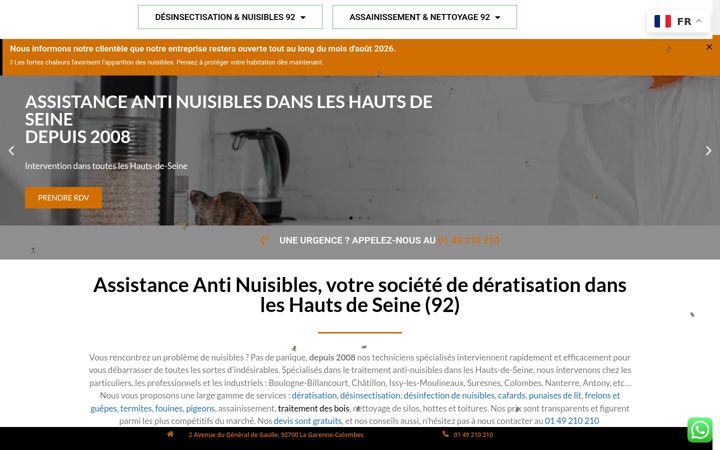 Screenshot di deratisation-92-hauts-de-seine.fr