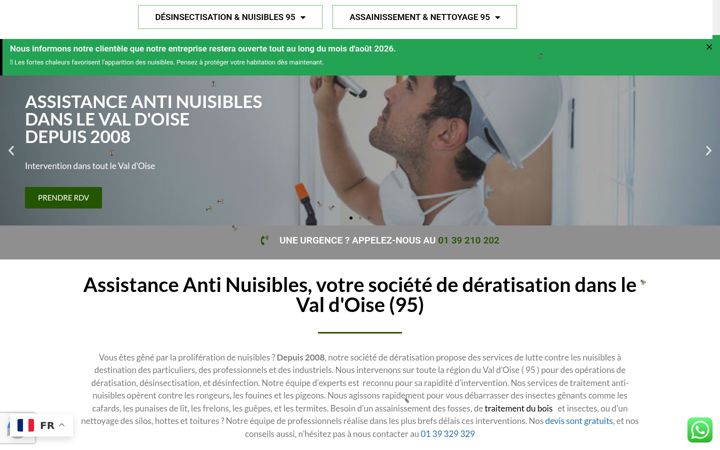 Screenshot of deratisation-95-val-doise.fr