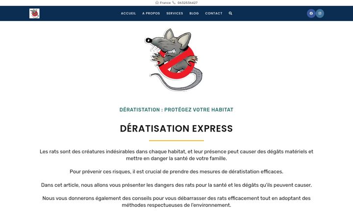 Screenshot of deratisation-express.fr