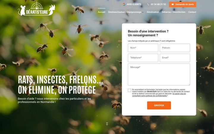 Screenshot of deratiseure.fr