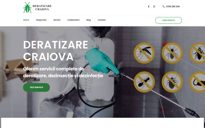 Ekrānuzņēmums no deratizarecraiova.ro