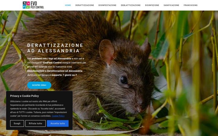 Screenshot of derattizzazionealessandria.it