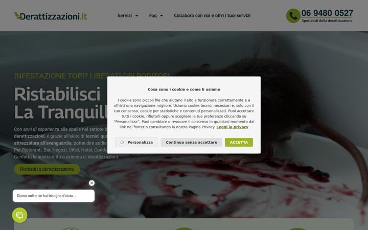 Screenshot of derattizzazioni.it