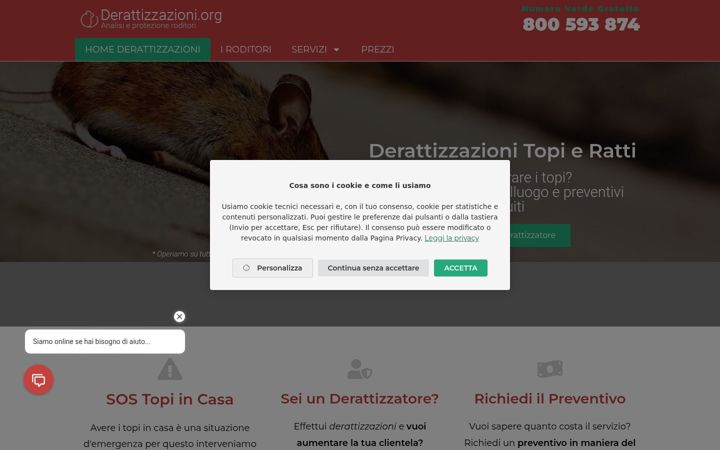 Screenshot of derattizzazioni.org