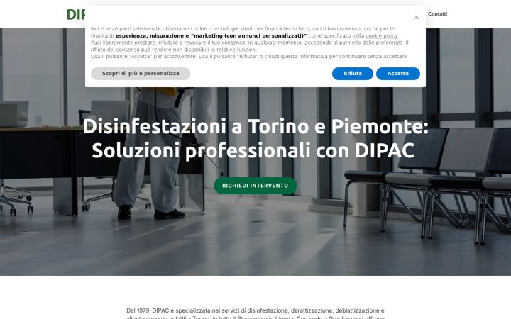 Screenshot of derattizzazionidipac.com