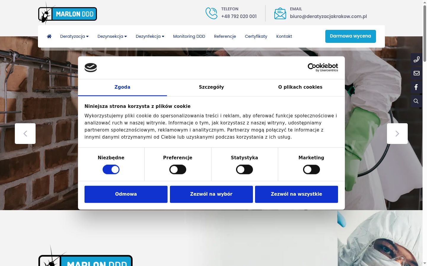 Screenshot tal-banner tal-kunsens muri qabel kwalunkwe interazzjoni
