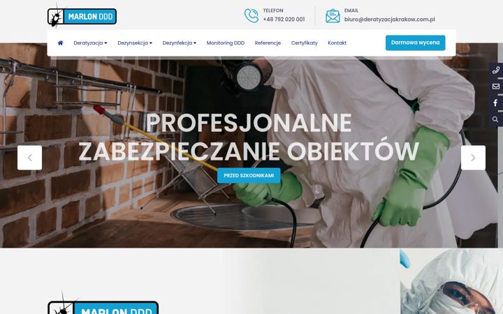 Ekrano kopija deratyzacjakrakow.com.pl