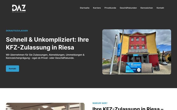Snímek obrazovky derautozulasser.de