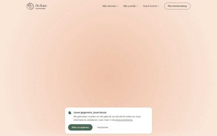 Screenshot of deravepsychologie.nl