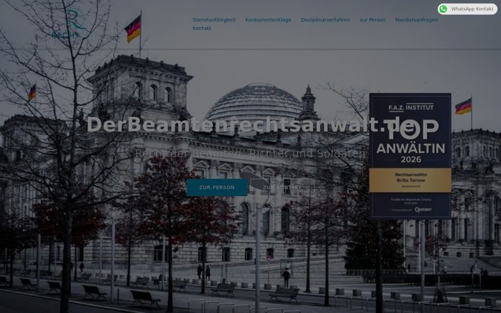 Screenshot of derbeamtenrechtsanwalt.de