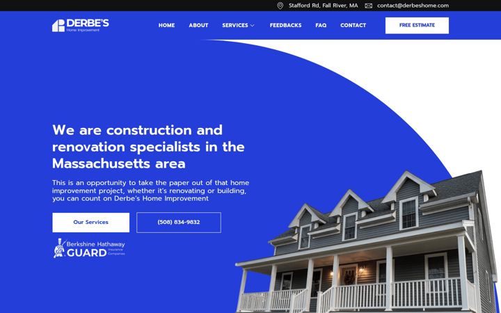 Screenshot of derbeshome.com