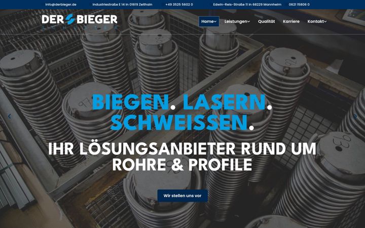 Screenshot of derbieger.de