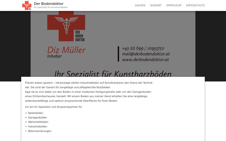 Screenshot of derbodendoktor.at
