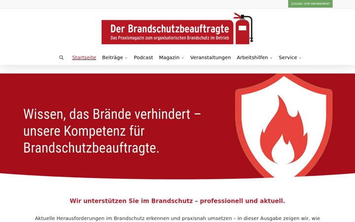 Screenshot of derbrandschutzbeauftragte.de