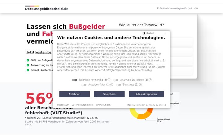 Snímek obrazovky derbussgeldbescheid.de