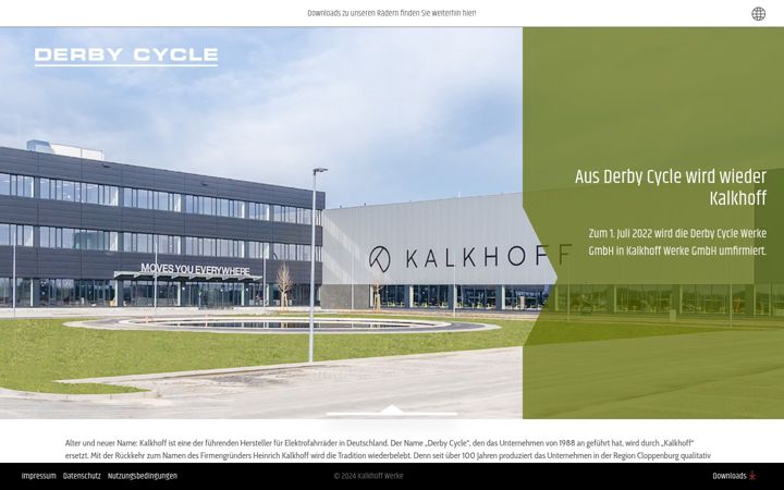 Screenshot of derby-cycle.com