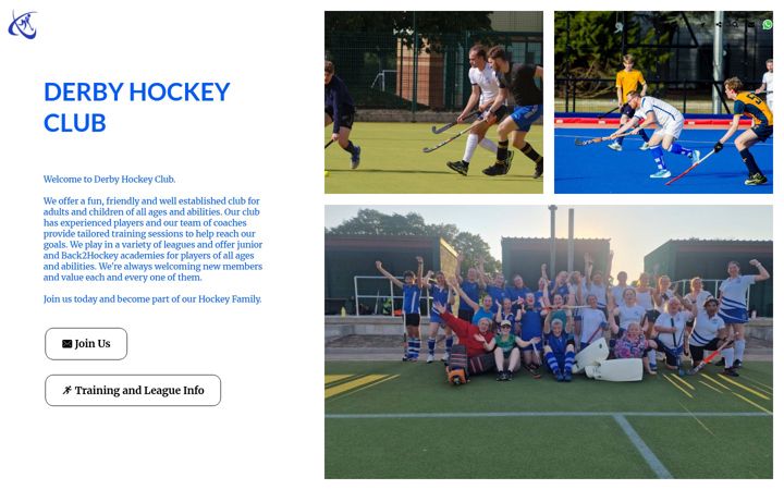 Screenshot of derby-hockeyclub.co.uk