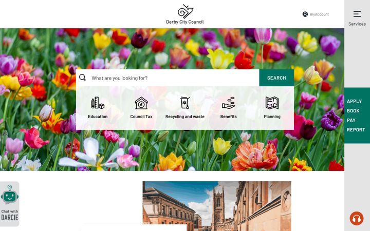 Screenshot of derby.gov.uk