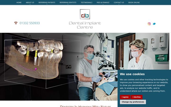 Screenshot of derbydentalimplants.co.uk