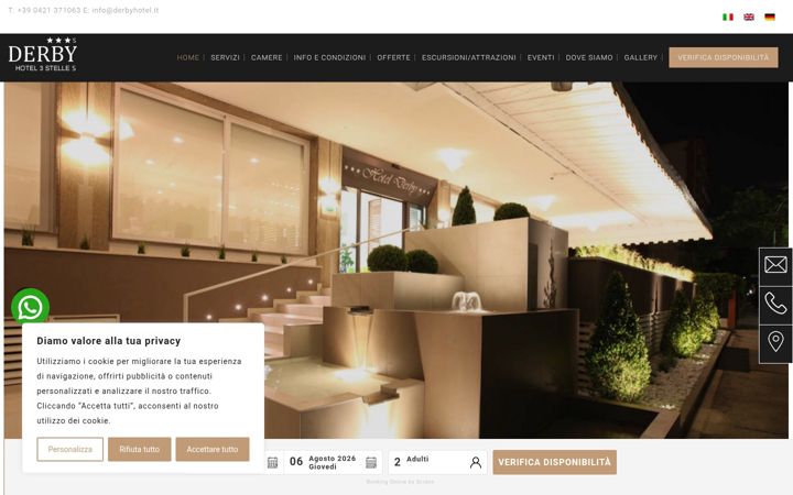 Screenshot of derbyhotel.it