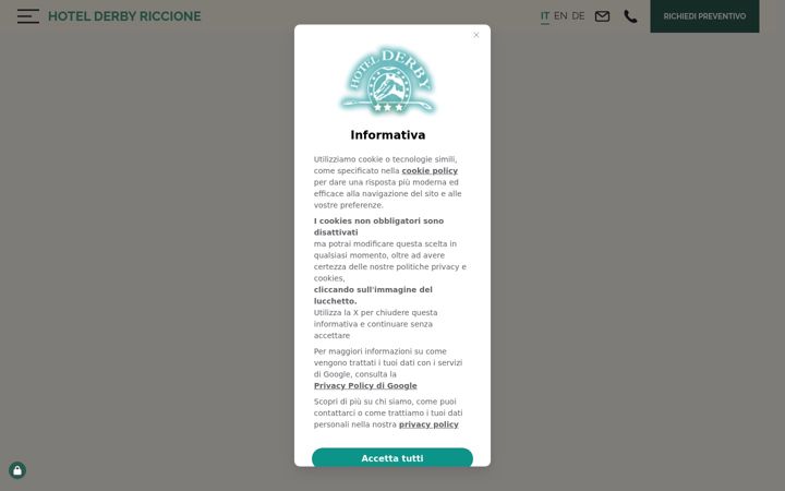 Screenshot of derbyriccione.it