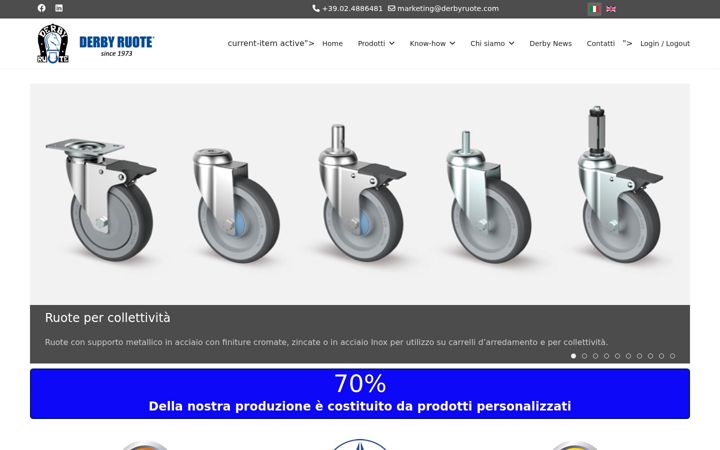 Screenshot of derbyruote.com