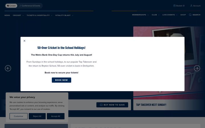 Screenshot of derbyshireccc.com
