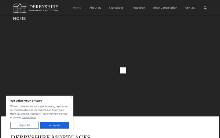 Screenshot of derbyshiremortgagesandprotection.co.uk