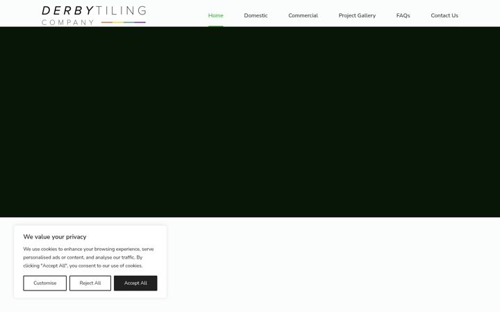 Screenshot of derbytilingcompany.co.uk