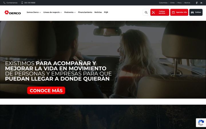 Capture d'écran de derco.com.co