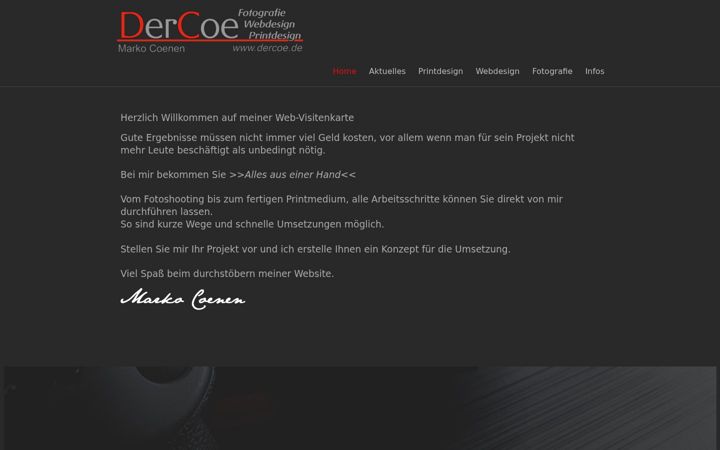 Screenshot of dercoe.de
