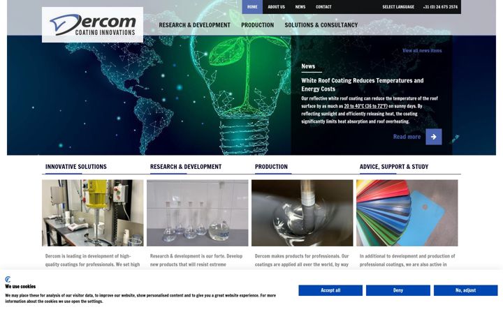 Screenshot of dercom.eu