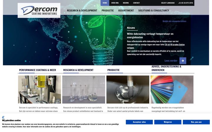 Captura de pantalla de dercom.nl