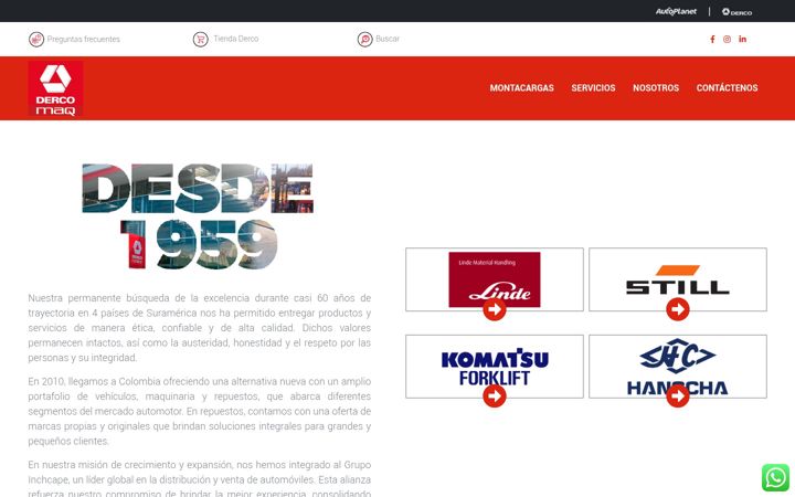 Capture d'écran de dercomaq.com.co