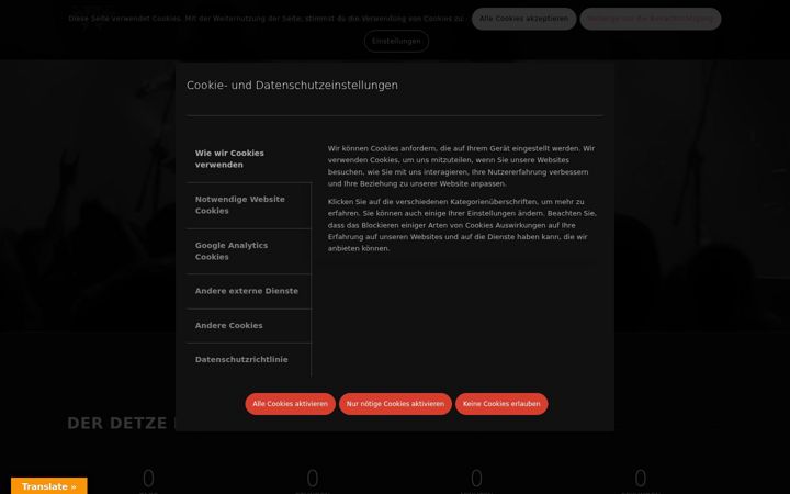 Ekraanipilt saidist derdetzerockt.de