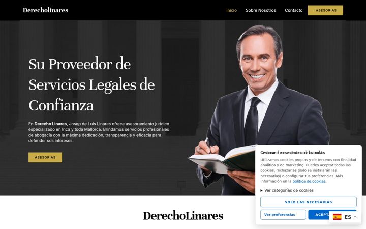 Screenshot of derecholinares.com