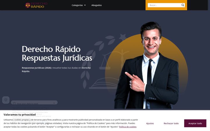 Screenshot of derechorapido.com